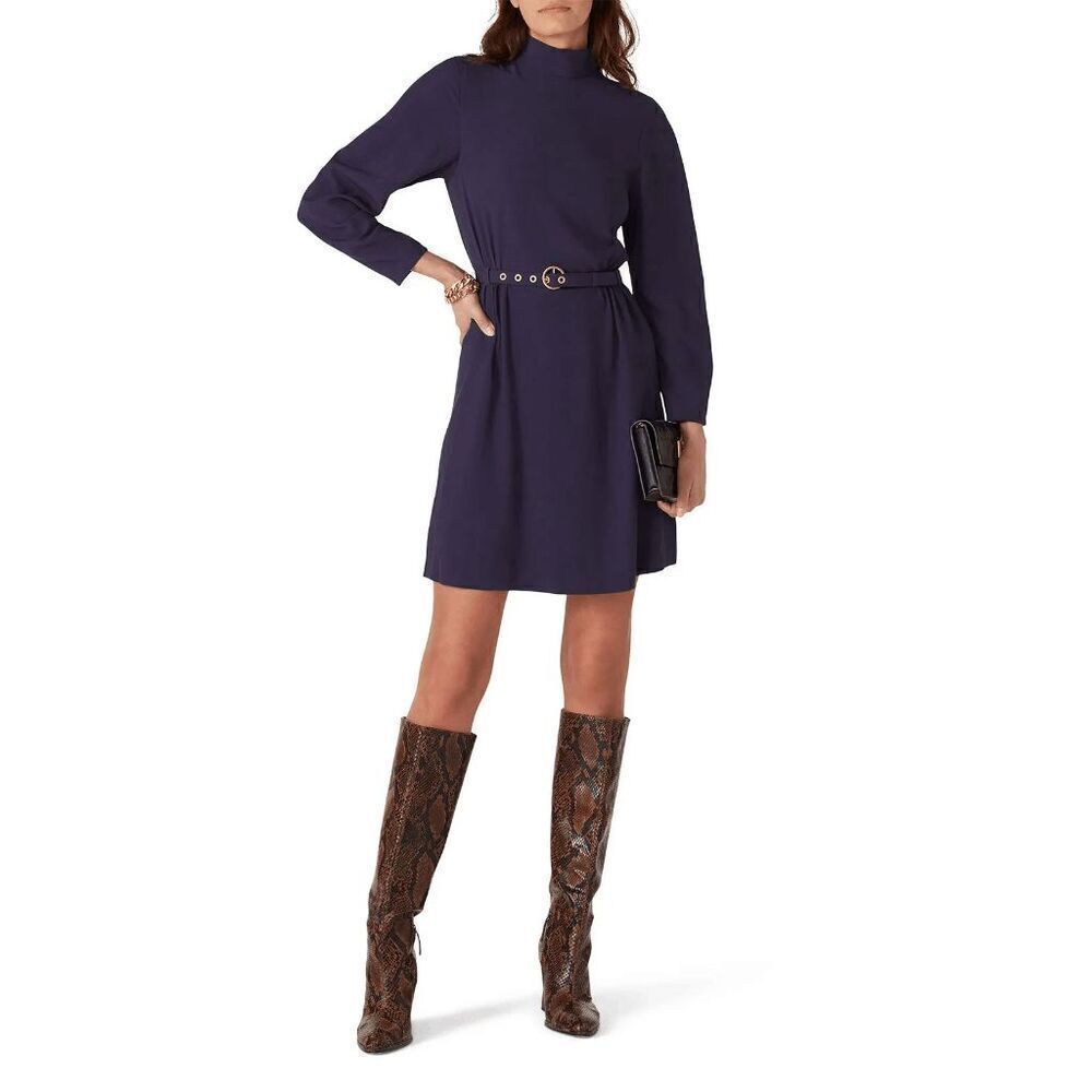 See By Chloe Women's Purple Mock Neck Dress Size‎ 38 FR 6 US